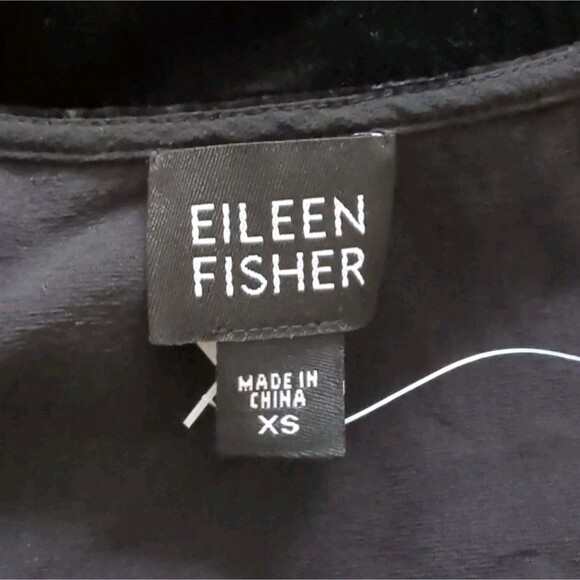 NWOT Eileen Fisher XS Velour Maxi Dress Silk Blend Goth Dark Romantic Witchy - Picture 8 of 11